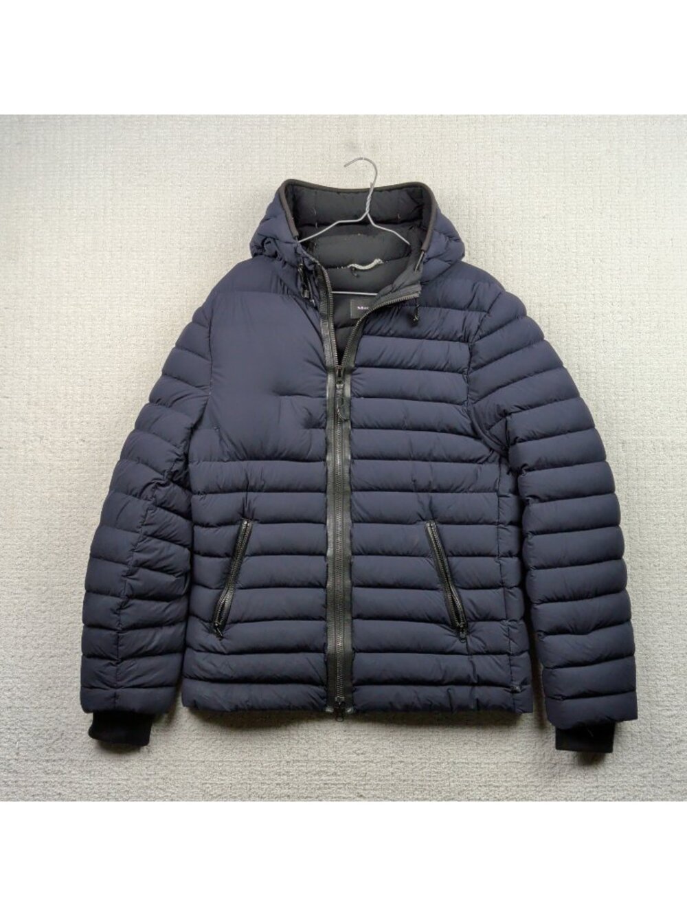 Mackage Ozzy Puffer Down Jacket Hooded Size 40 Dark Navy Blue Gorpcore Read